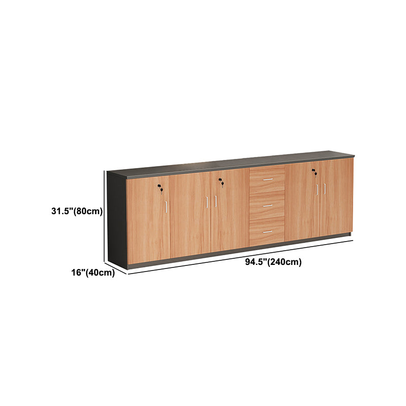 Modern Wood Cabinet with Locking Drawers and Storage Lateral File Cabinet