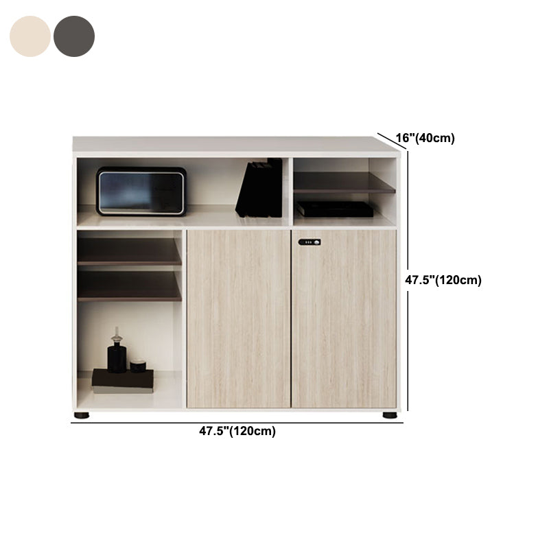 Modern File Cabinets Solid Wood Solid Color Vertical File Cabinet with Key Lock