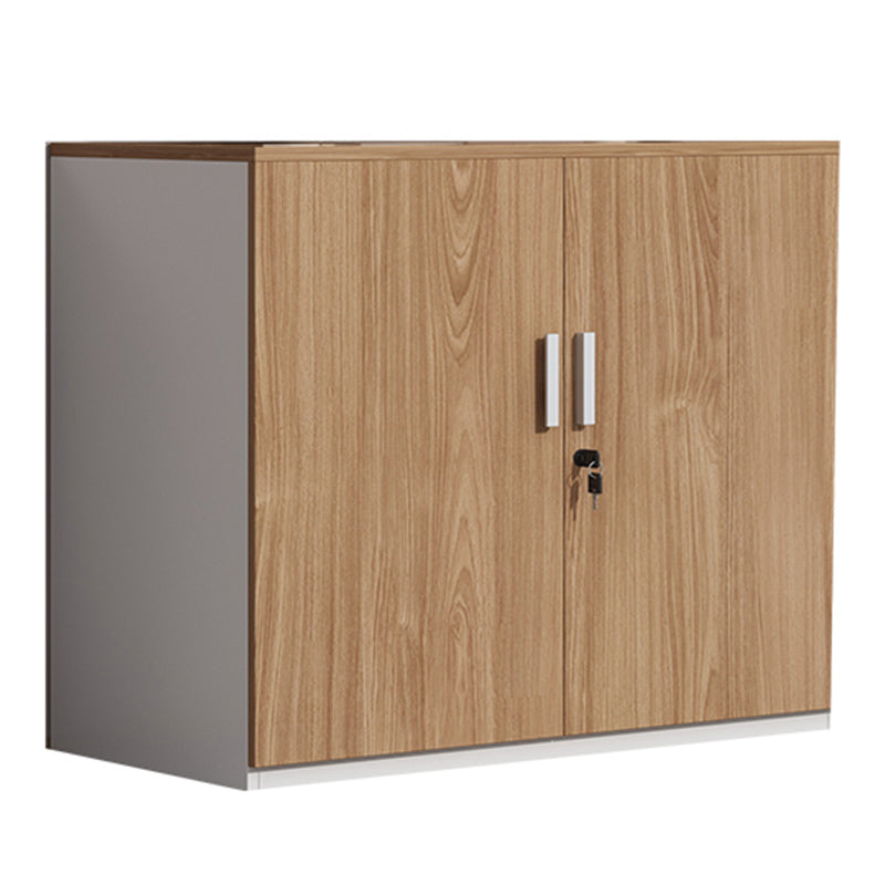 Nordic Style File Cabinets Solid Wood Frame Vertical File Cabinet with Key Lock Office