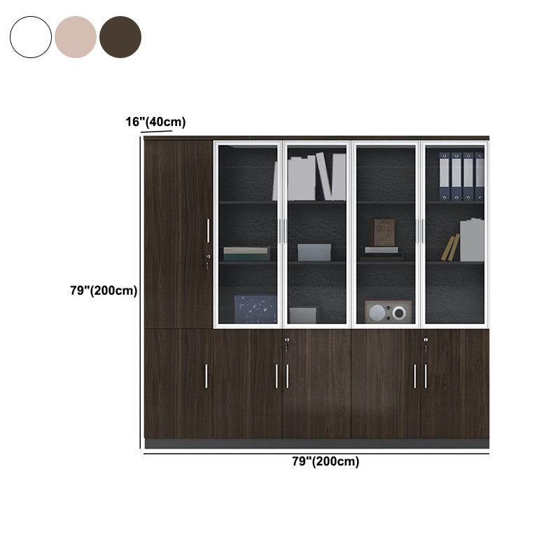 Contemporary File Cabinets Solid Wood Vertical File Cabinet with Key Lock Office