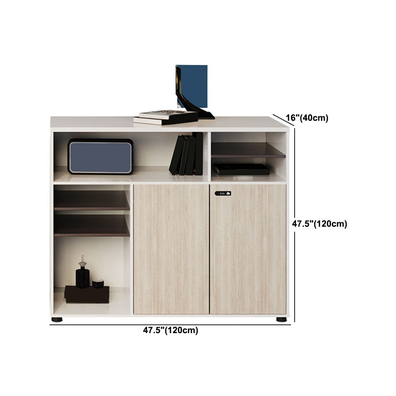 Contemporary File Cabinets Solid Wood Solid Color Vertical File Cabinet with Key Lock