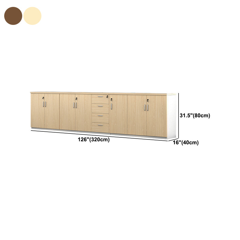 Modern Wood Cabinet Locking Drawers and Storage Lateral File Cabinet