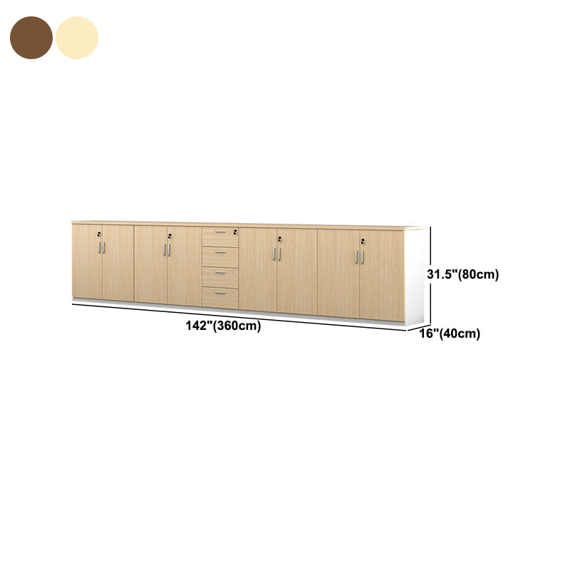 Modern Wood Cabinet Locking Drawers and Storage Lateral File Cabinet