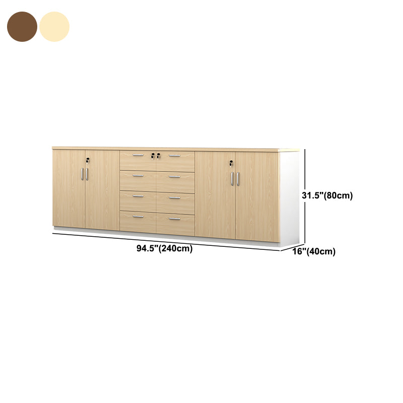 Modern Wood Cabinet Locking Drawers and Storage Lateral File Cabinet