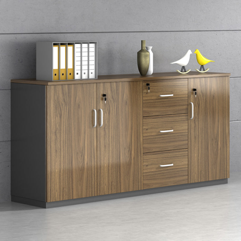 Contemporary Lateral Filing Cabinet Wood Filing Cabinet with Lock and Storage