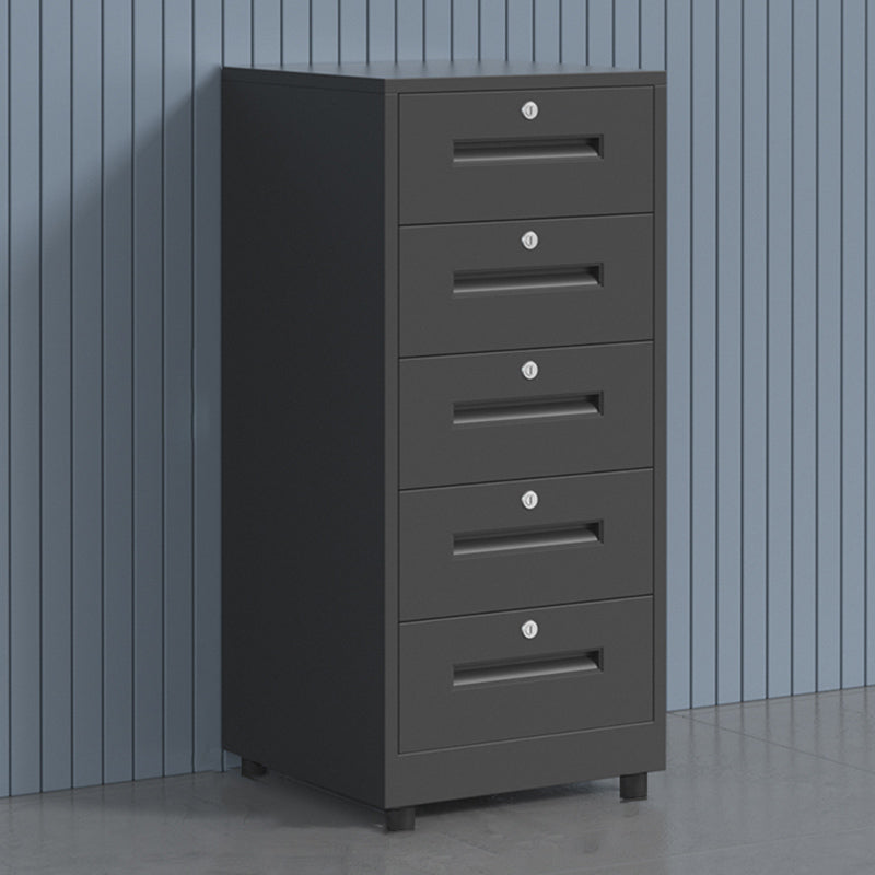 Traditional Cabinet Metal Locking Drawers and Castors Vertical Filing Cabinet