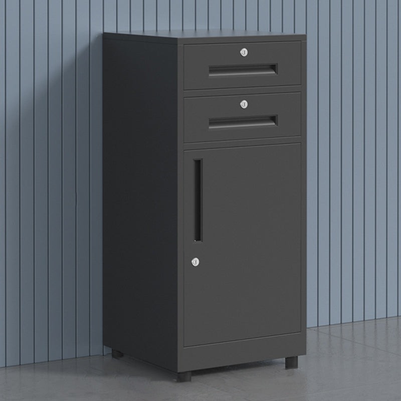 Traditional Cabinet Metal Locking Drawers and Castors Vertical Filing Cabinet