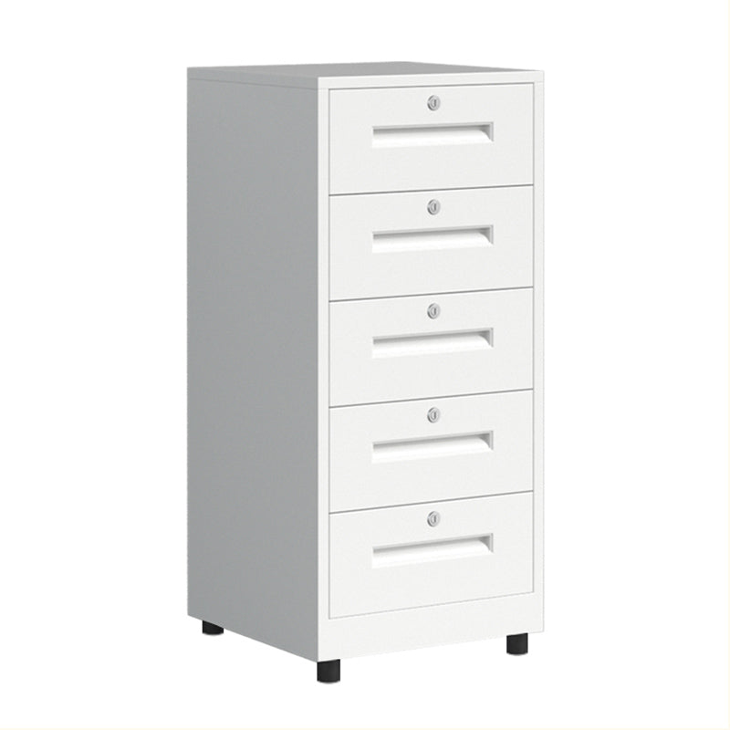 Traditional Cabinet Metal Locking Drawers and Castors Vertical Filing Cabinet