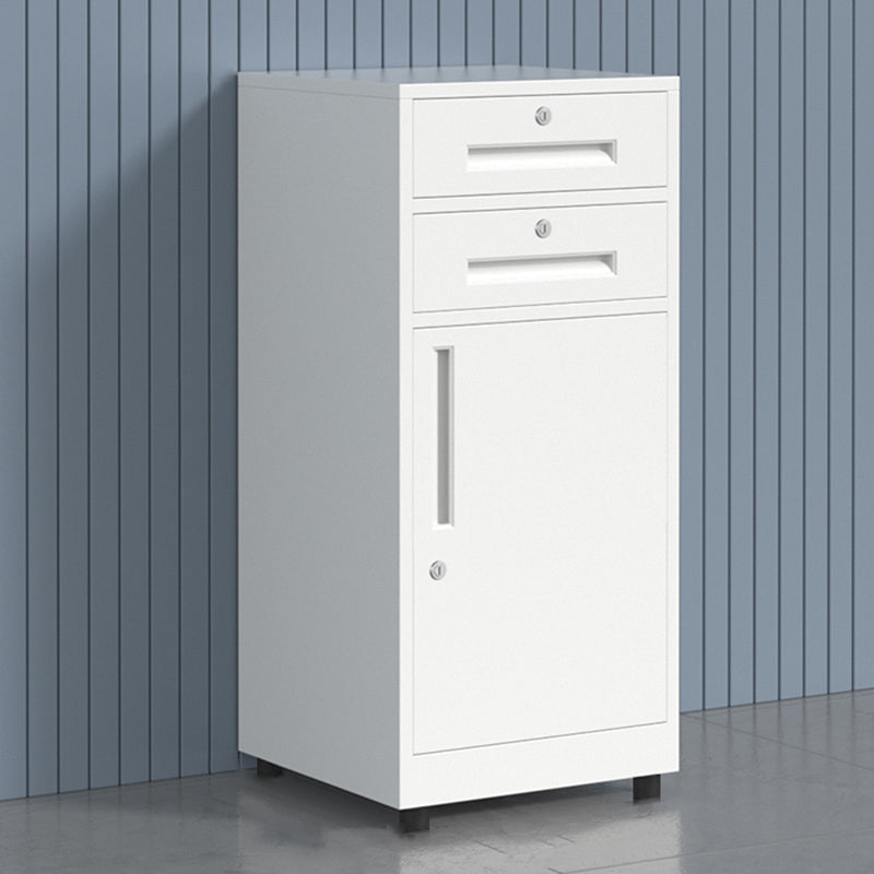 Traditional Cabinet Metal Locking Drawers and Castors Vertical Filing Cabinet