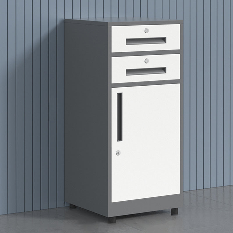 Traditional Cabinet Metal Locking Drawers and Castors Vertical Filing Cabinet