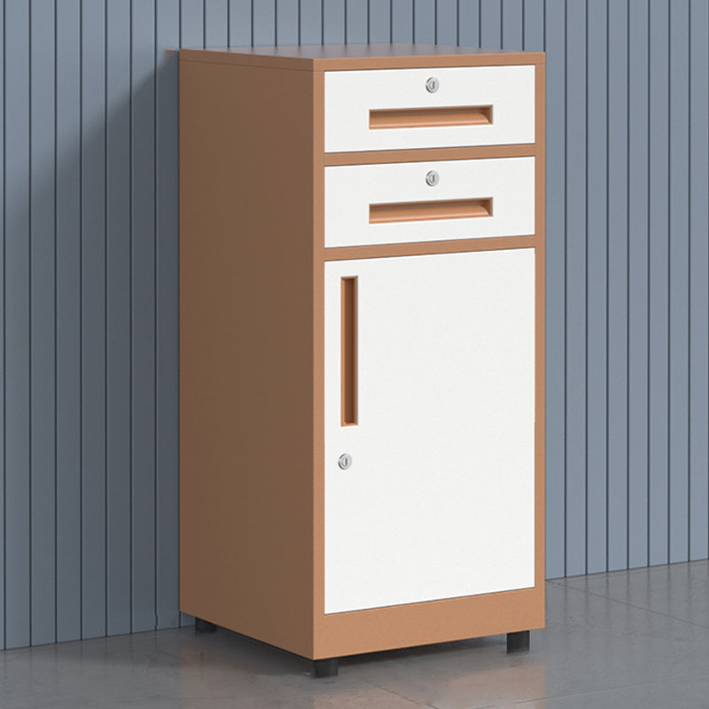 Traditional Cabinet Metal Locking Drawers and Castors Vertical Filing Cabinet