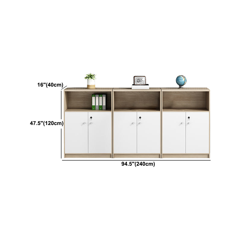 Modern Lateral Filing Cabinet Wood File Cabinet with Lock and Storage