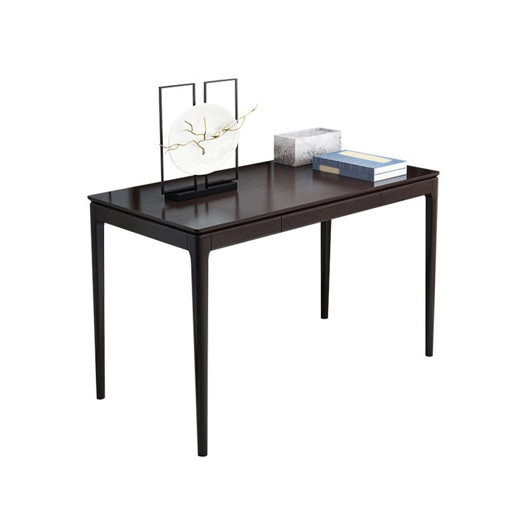 Rubberwood Rectangular Writing Desk Home or Office Black Desk