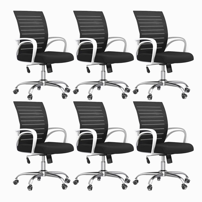 Contemporary High Back Arm Chair Black Conference Microfiber Office Chair