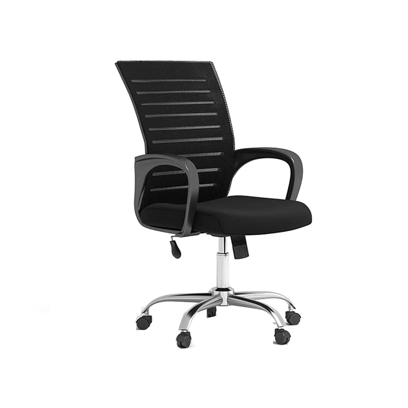 Contemporary High Back Arm Chair Black Conference Microfiber Office Chair