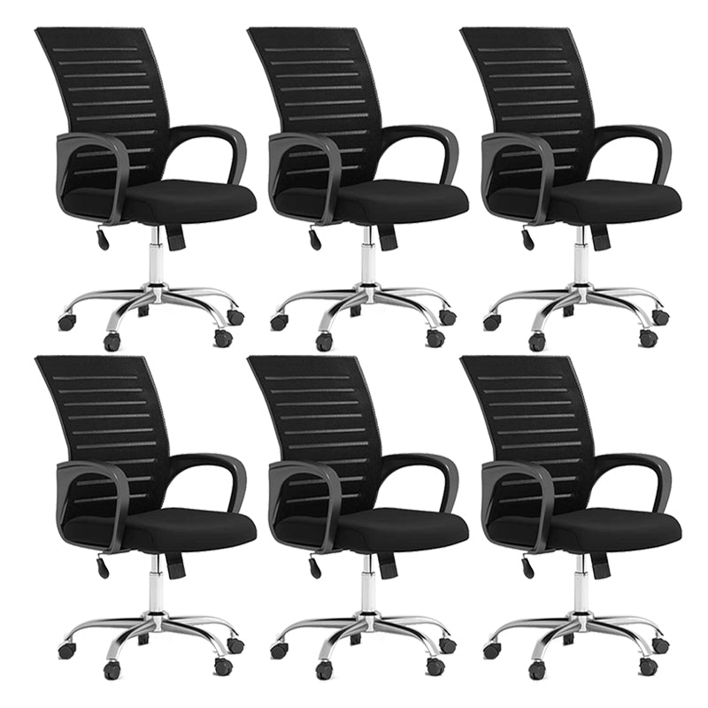 Contemporary High Back Arm Chair Black Conference Microfiber Office Chair