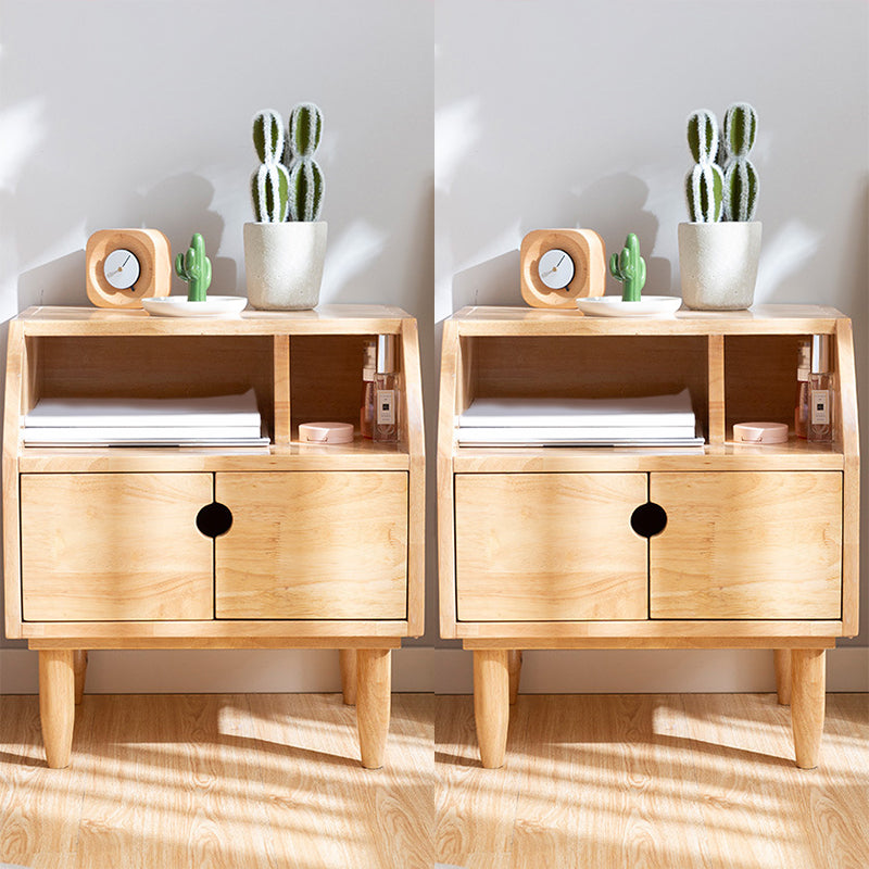 Solid Wood Bedside Cabinet Legs Included Night Table with Drawer