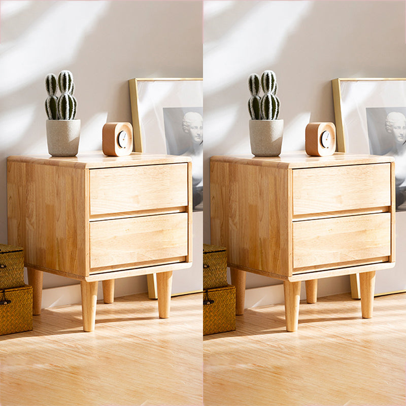 Solid Wood Bedside Cabinet Legs Included Night Table with Drawer