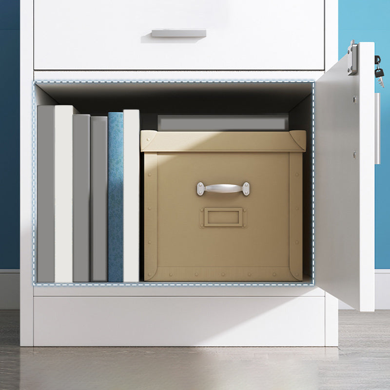 Leisure File Cabinet Color Block Wood Locking Drawers File Cabinet