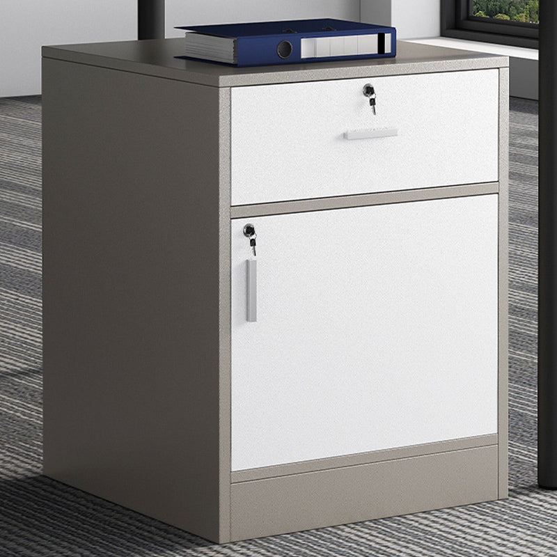 Leisure File Cabinet Color Block Wood Locking Drawers File Cabinet