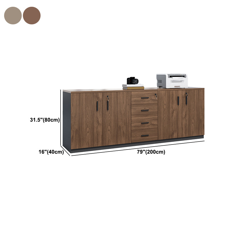 Modern Wood Cabinet with Lock and Storage Lateral Filing Cabinet