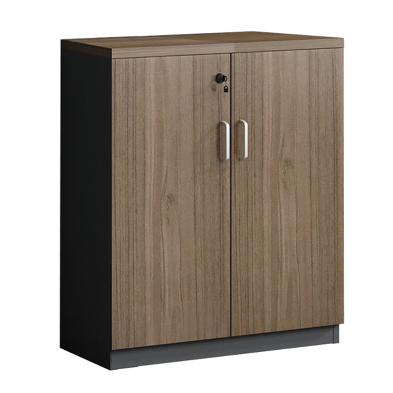 Walnut File Cabinet Storage Shelves Lateral File Cabinet with Locking Drawers