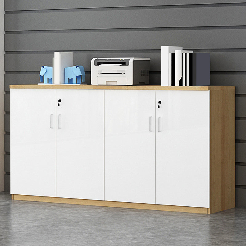 Locking Drawers File Cabinet Wood Storage Shelves Modern Lateral File Cabinet for Office