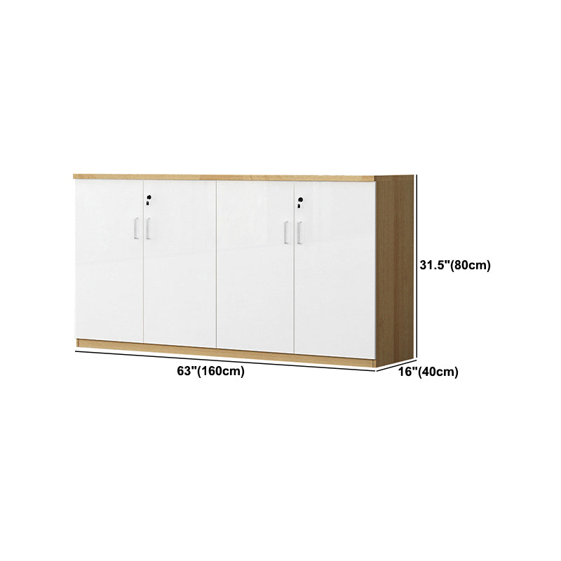 Locking Drawers File Cabinet Wood Storage Shelves Modern Lateral File Cabinet for Office