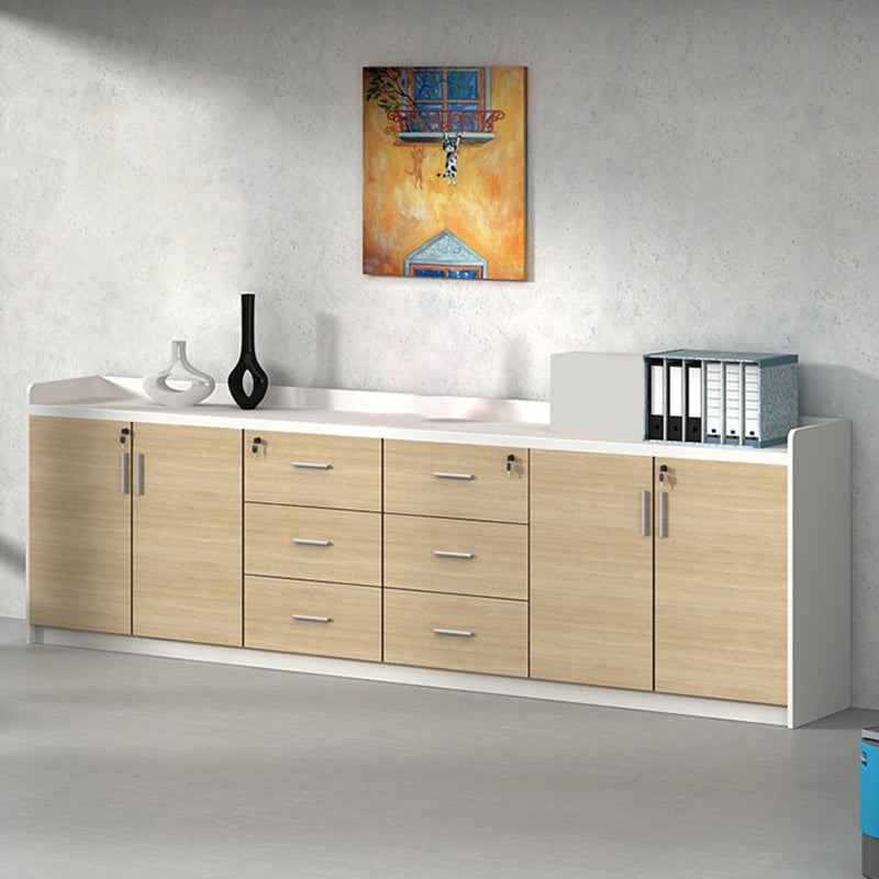 Modern Wood Cabinet Locking Drawers and Storage Lateral Filing Cabinet