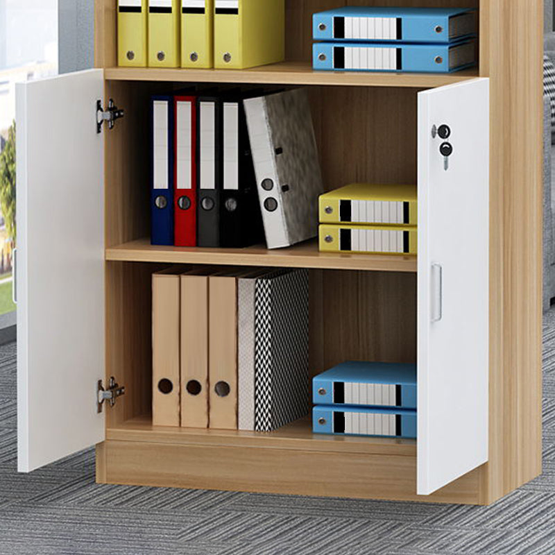 Office File Cabinet Vertical Modern Wood Storage Shelves File Cabinet with Lock