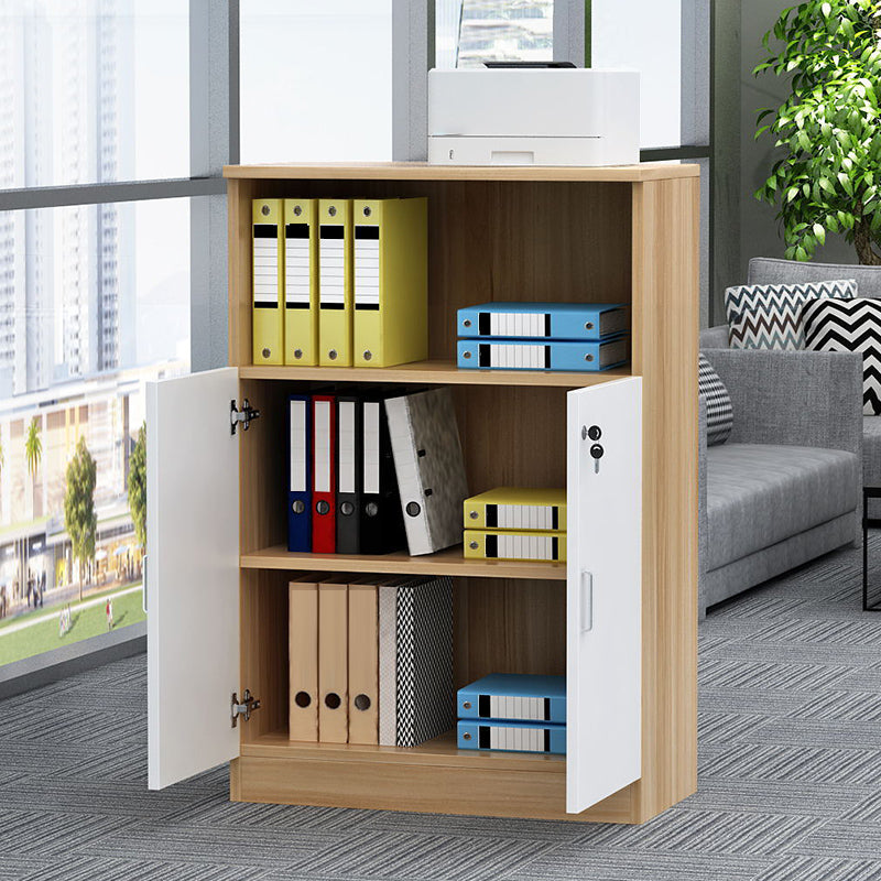 Office File Cabinet Vertical Modern Wood Storage Shelves File Cabinet with Lock