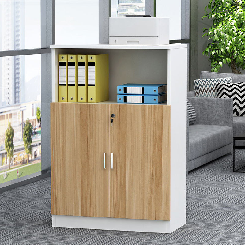 Office File Cabinet Vertical Modern Wood Storage Shelves File Cabinet with Lock