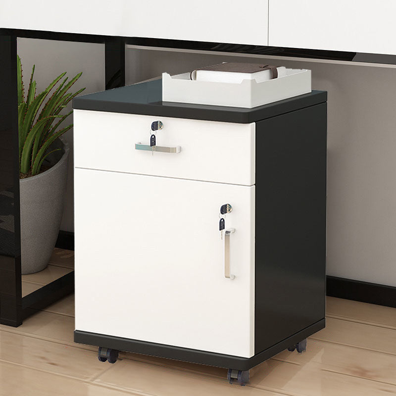 Modern Style Vertical File Cabinet Wood Filing Cabinet with Lock and Storage