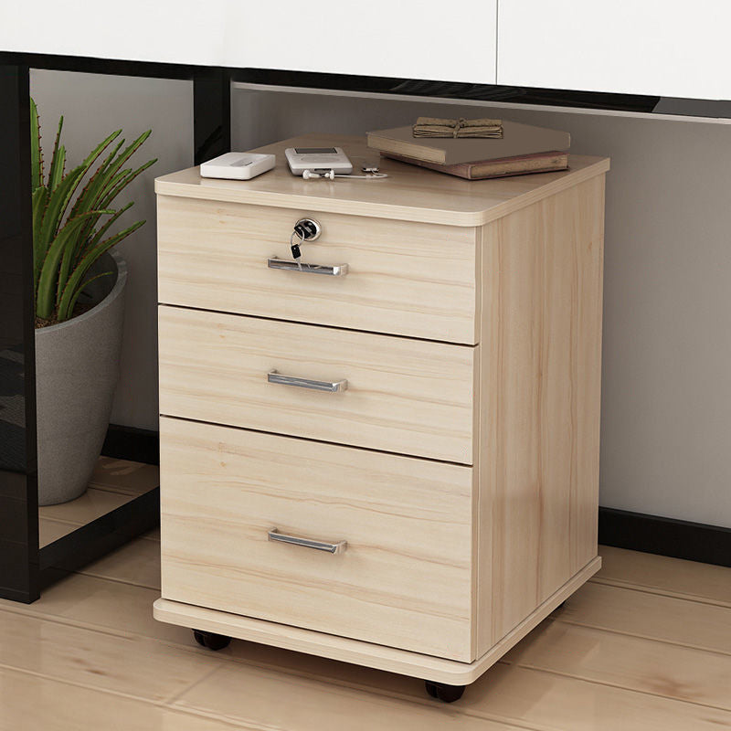 Modern Style Vertical File Cabinet Wood Filing Cabinet with Lock and Storage