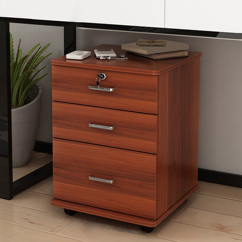 Modern Style Vertical File Cabinet Wood Filing Cabinet with Lock and Storage