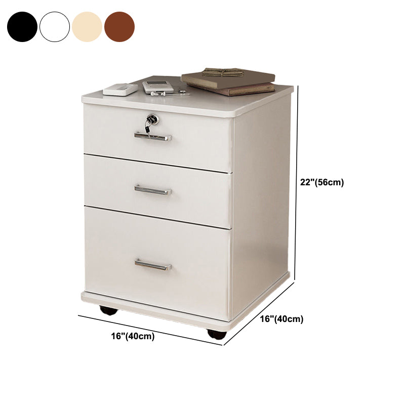 Modern Style Vertical File Cabinet Wood Filing Cabinet with Lock and Storage