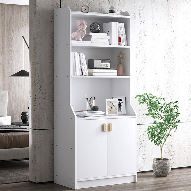 Modern Accent Cabinet with Wooden Shelves and Doors Water Resistant Cabinet