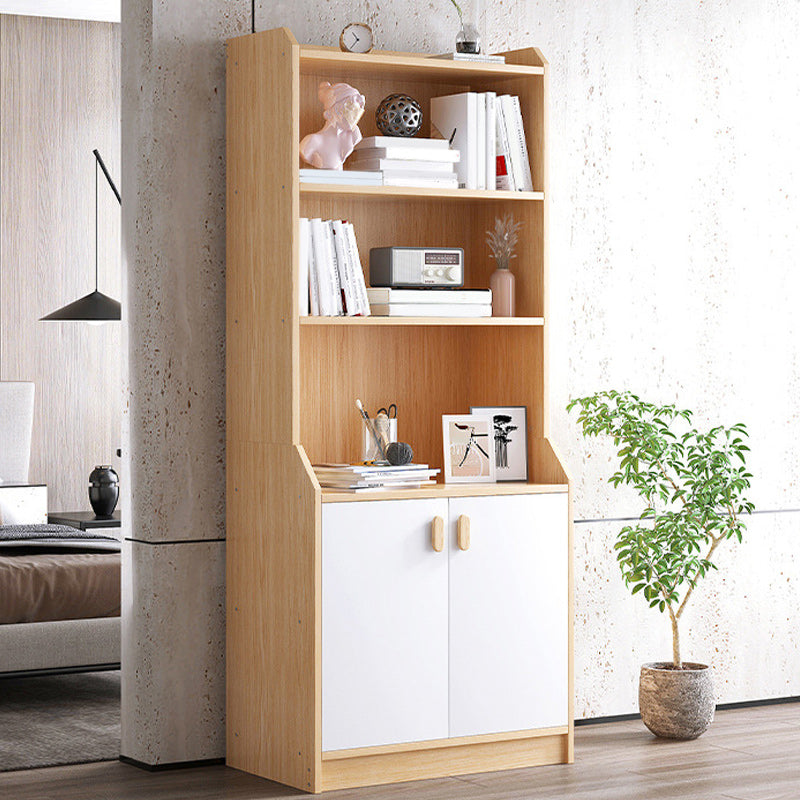 Modern Accent Cabinet with Wooden Shelves and Doors Water Resistant Cabinet