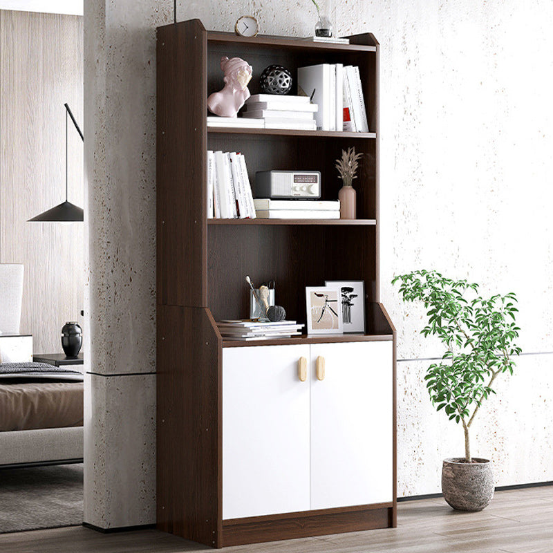 Modern Accent Cabinet with Wooden Shelves and Doors Water Resistant Cabinet