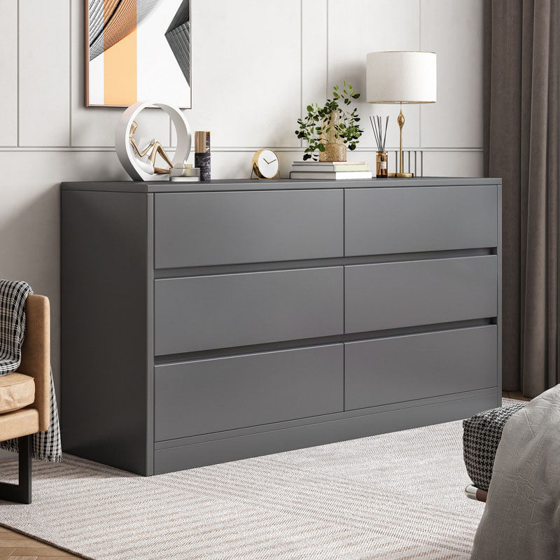 Contemporary Wooden Chest with 6 Soft Close Drawers Accent Chest