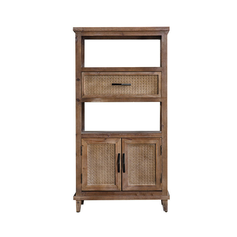 Industrial Wooden Cabinet with Doors and Drawers Distressed Wood Cabinet