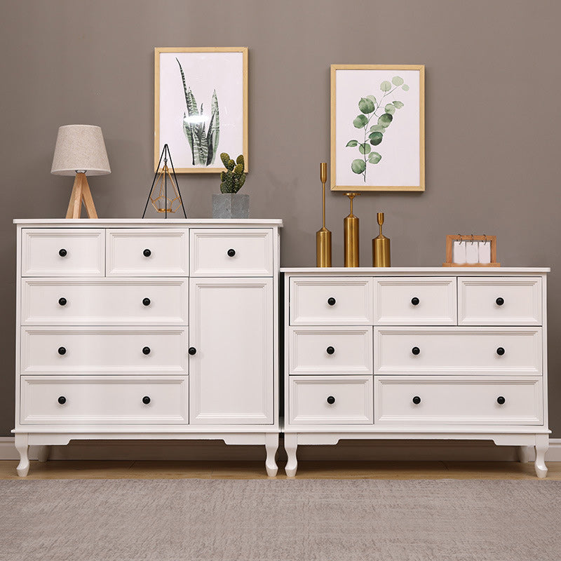 Modern Accent Cabinet with Drawers and Wooden Cabriole Legs Cabinet