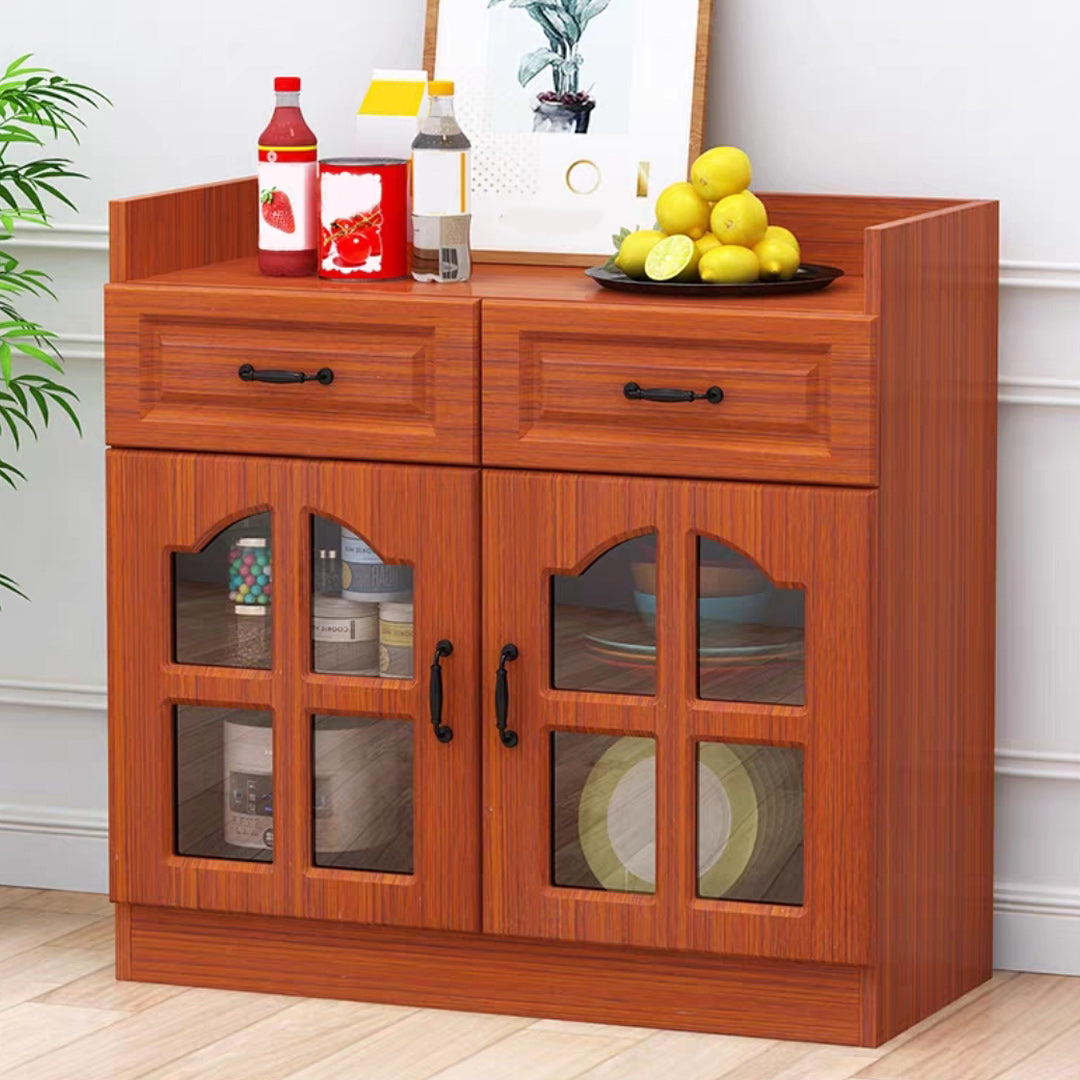 Mid-Century Modern Storage Cabinet Square Accent Cabinet with Drawer