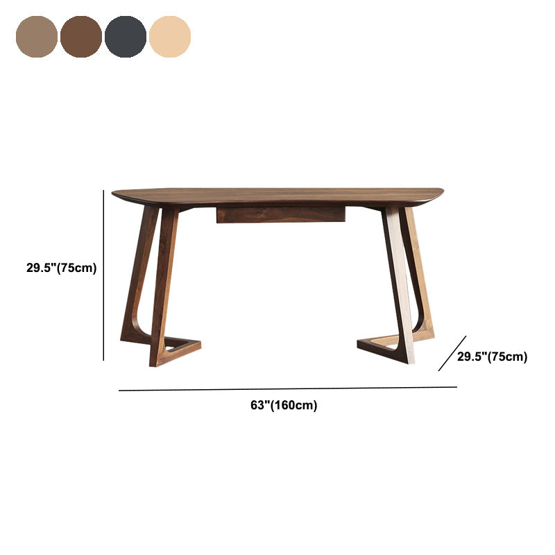 30" H Ash Office Desk Contemporary Writing Desk in Matte Finish