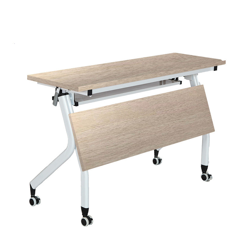 Contemporary Desk for Office 30"H Rectangular Writing Desk with Wheels