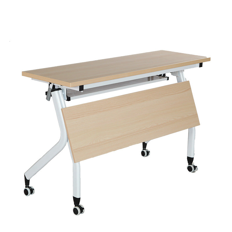 Contemporary Desk for Office 30"H Rectangular Writing Desk with Wheels