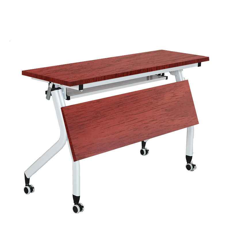 Contemporary Desk for Office 30"H Rectangular Writing Desk with Wheels