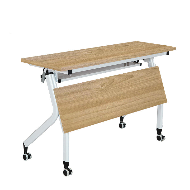 Contemporary Desk for Office 30"H Rectangular Writing Desk with Wheels