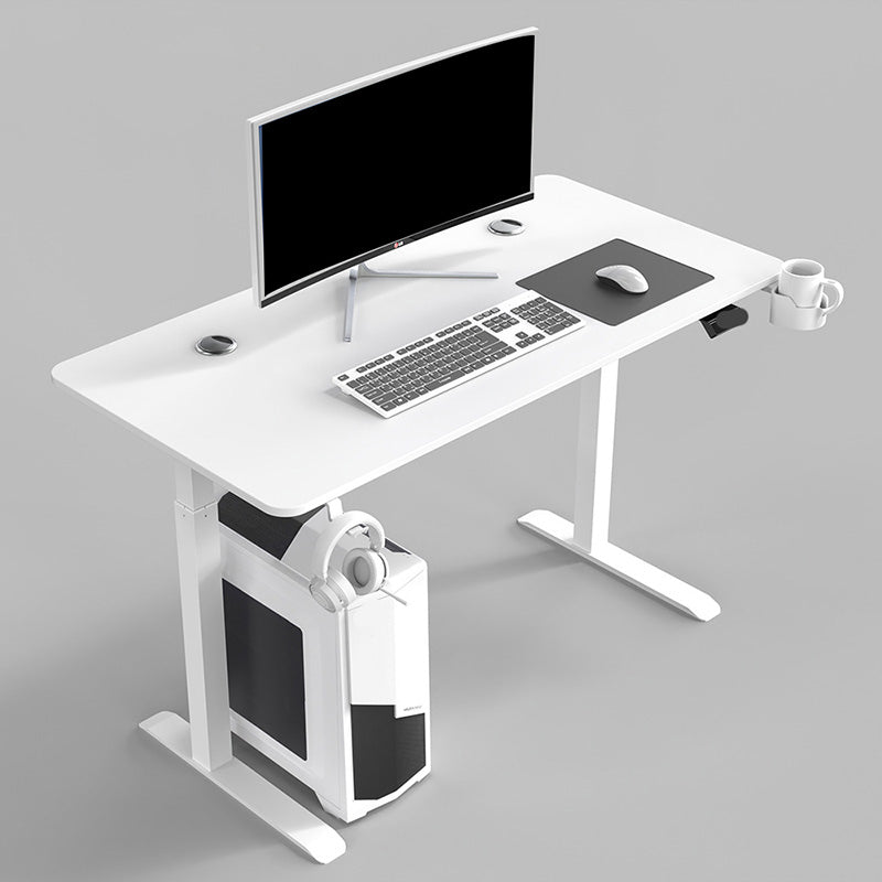 Contemporary Gaming Desk for Office 24"W X 29"H Rectangular Desk in Black/White