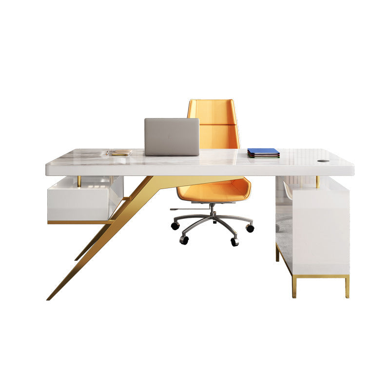 Contemporary Desk for Office 28"W X 30"H Rectangular Desk in White